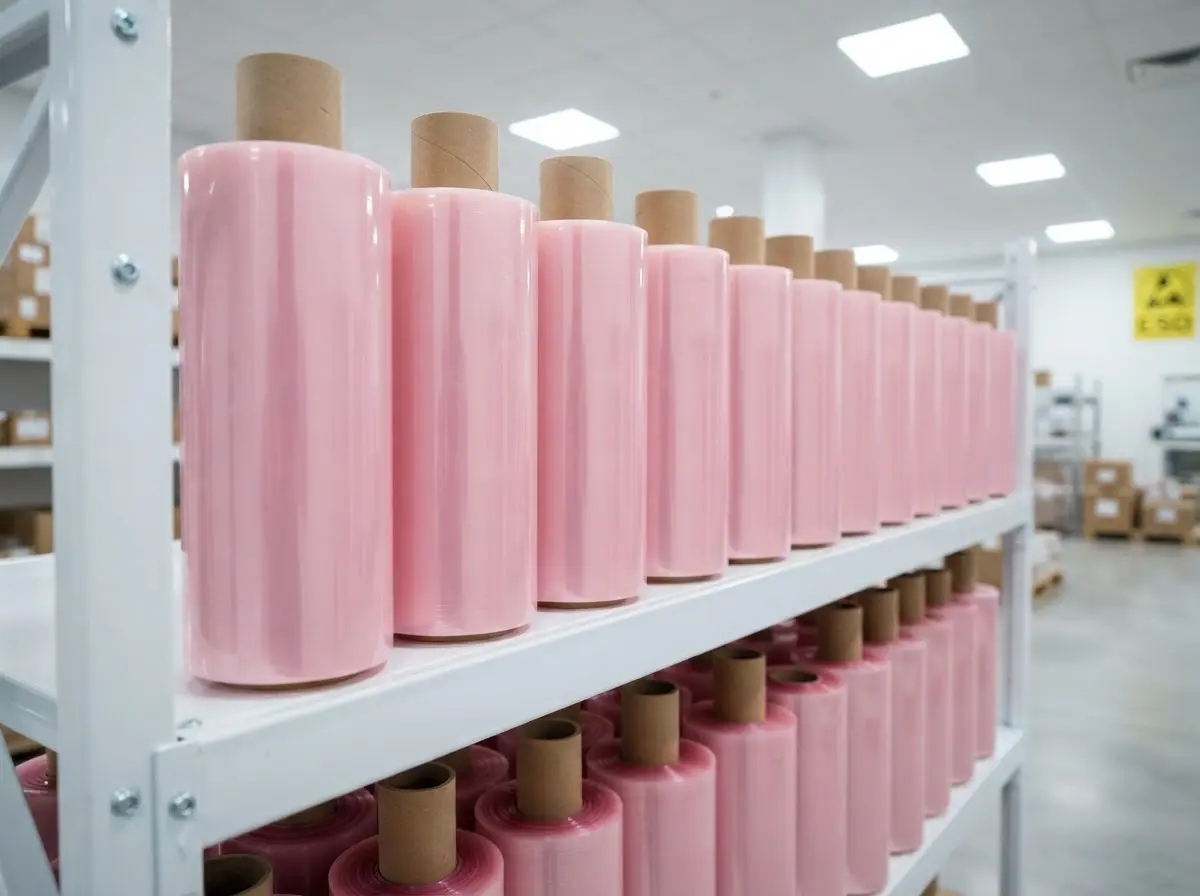 Rolls of anti static stretch film